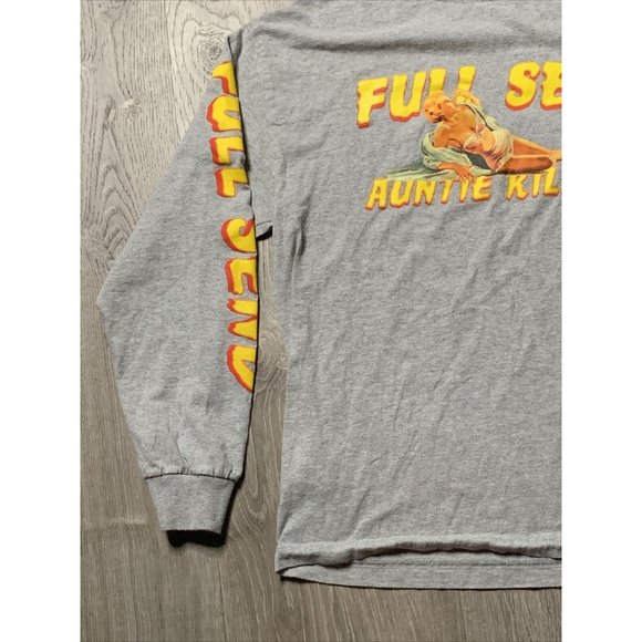 Men's NELK BOYS Full Send Auntie‎ Killers Long Sleeve Tee Shirt Gray Size Medium - Picture 2 of 11